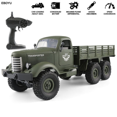 JJRC Q60 RC Car 1/16 RC Truck 2.4G 6WD RC Off-road Crawler Military Truck Army Car Children Gift Kids Toy for Boys RTR