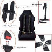 Car Safety Racing Harness Seat Belt Sports Camlock Shoulder Strap w/ 3 4 Point Fixing Mounting Quick Release Nylon Accessories
