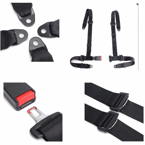Car Safety Racing Harness Seat Belt Sports Camlock Shoulder Strap w/ 3 4 Point Fixing Mounting Quick Release Nylon Accessories