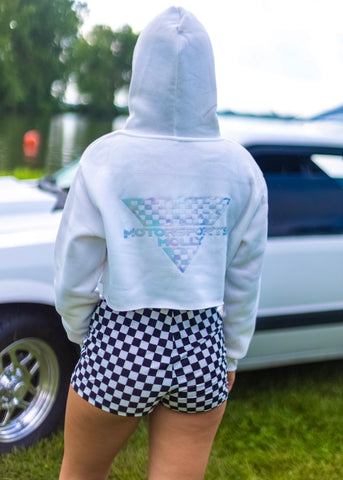 White Women’s Cropped Hoodie